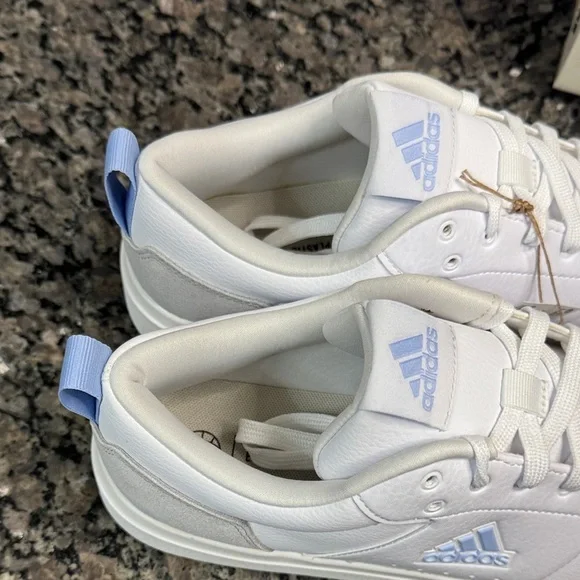 Adidas White and Light Blue Sneakers NWT 11 - Picture 3 of 14